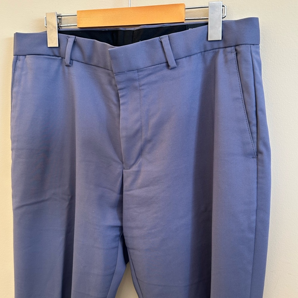 Club Monaco Blue/Grey Connor Modern Slim Fit Trousers
